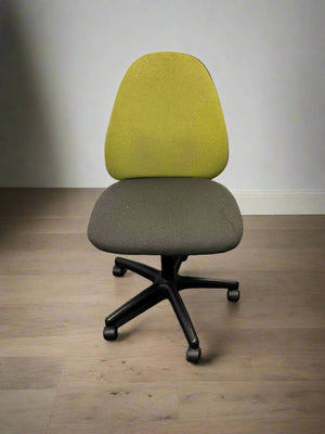 Modern Ergonomic Office Chair in Green and Gray - Minor Wear