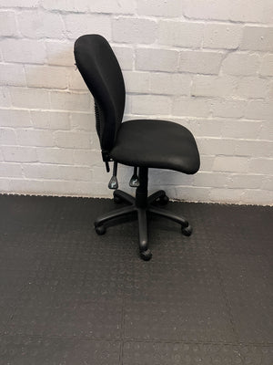 Ergonomic Black Office Chair with Smooth Rolling Wheels