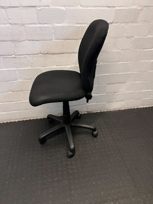 Ergonomic Black Office Chair with Smooth Rolling Wheels