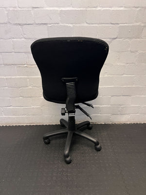 Ergonomic Black Office Chair with Smooth Rolling Wheels