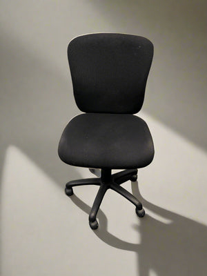 Ergonomic Black Office Chair with Smooth Rolling Wheels