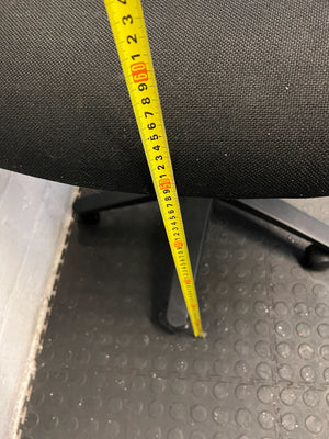 Ergonomic Black Fabric Office Chair with Minor Wear