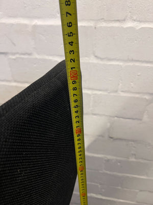 Ergonomic Black Fabric Office Chair with Minor Wear