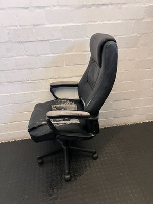Comfortable Black Executive Office Chair with Signs of Wear - REDUCED