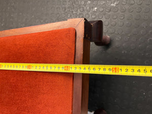 Vintage Wooden Accent Chair with Orange Velvet Seat β Seats need attention - PRICE DROP