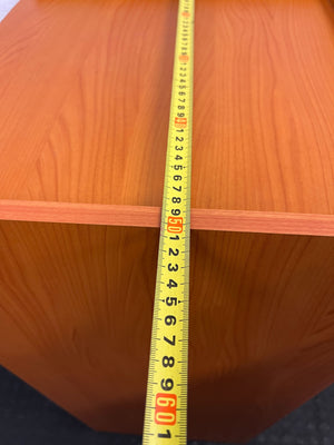 Compact Orange Wooden Storage Unit with Minor Wear - REDUCED