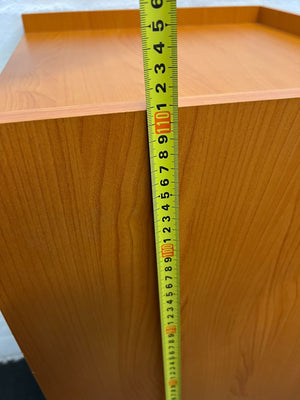 Compact Orange Wooden Storage Unit with Minor Wear - REDUCED