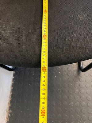 Black Upholstered Office Chair with Armrests β Minor Wear