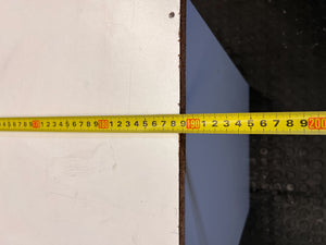 Spacious White Rectangular Desk with Minor Scratches