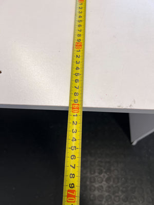 Spacious White Rectangular Desk with Minor Scratches