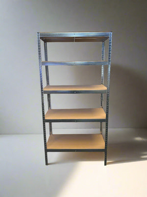 Sturdy Metal Shelving Unit with Wooden Shelves (Some Parts Missing) - Perfect for Storage - REDUCED
