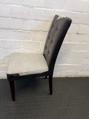 Elegant Black Faux Leather Dining Chair- Needs Recovering - 2ndhandwarehouse.com