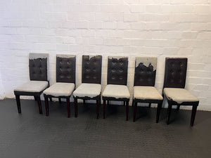 Elegant Black Faux Leather Dining Chair- Needs Recovering - 2ndhandwarehouse.com