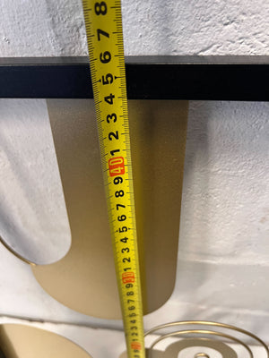 Modern Black Frame Decorative Wall Art with Gold Geometric Shapes 45 x 35cm