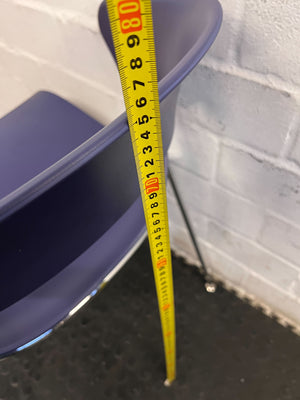 Stylish Purple Plastic Chair with Chrome Legs β Minor Wear