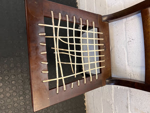 Charming Vintage Wooden Chair with Caned Seat – Rustic Appeal