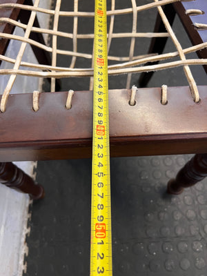 Charming Vintage Wooden Chair with Caned Seat – Rustic Appeal