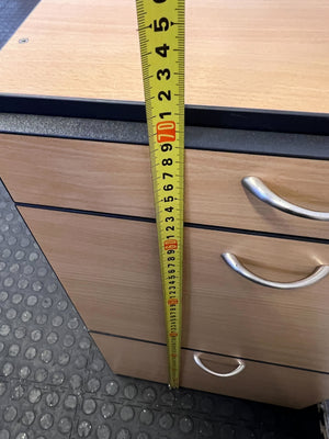 Modern Wooden Filing Cabinet with Lockable Drawer - Light Wood Finish