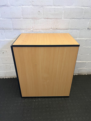Modern Wooden Filing Cabinet with Lockable Drawer - Light Wood Finish