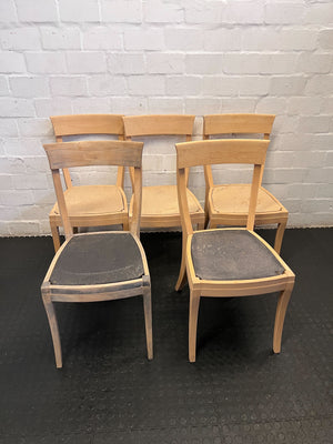 Stylish Beechwood Dining Chair with Minor Wear and Natural Finish - 2ndhandwarehouse.com