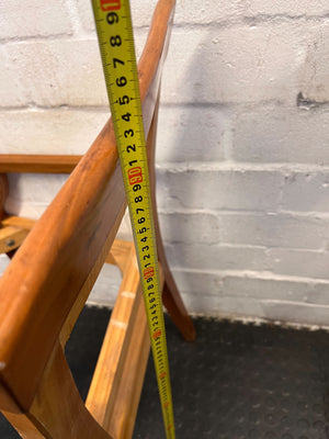 Vintage Wooden Armchair Frame β Natural Finish, Minor Wear - 2ndhandwarehouse.com