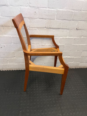 Vintage Wooden Armchair Frame β Natural Finish, Minor Wear - 2ndhandwarehouse.com