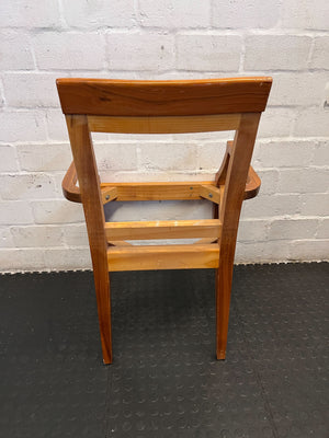 Vintage Wooden Armchair Frame β Natural Finish, Minor Wear - 2ndhandwarehouse.com