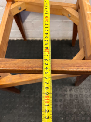 Vintage Wooden Armchair Frame β Natural Finish, Minor Wear - 2ndhandwarehouse.com