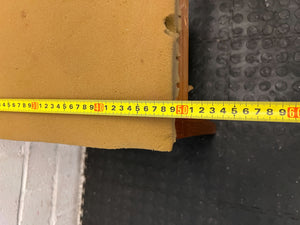 Vintage Wooden Chair with Yellow Cushion β Minor Wear - 2ndhandwarehouse.com