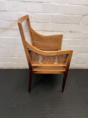 Vintage Wooden Armchair Frame β Rustic Style, Needs Upholstery - 2ndhandwarehouse.com