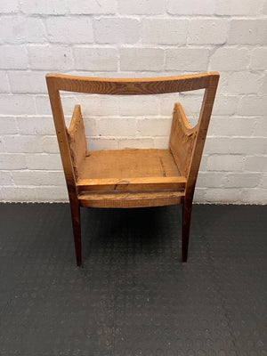 Vintage Wooden Armchair Frame β Rustic Style, Needs Upholstery - 2ndhandwarehouse.com