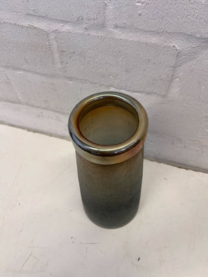 Stylish Gradient Glass Vase โ Green and Amber Color 33cm tall