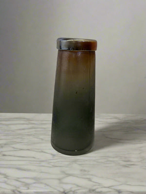 Stylish Gradient Glass Vase โ Green and Amber Color 33cm tall