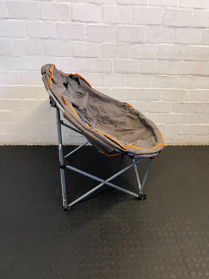 Cozy Grey Collapsible Lounge Chair with Orange Accents โ Modest Wear - 2ndhandwarehouse.com