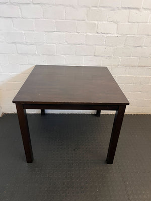 Chic Dark Brown Square Wooden Dining Table - Minimal Wear - REDUCED