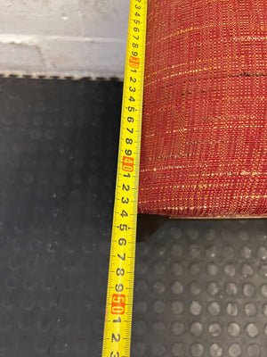 Elegant Dark Wood Dining Chair with Upholstered Red Seat