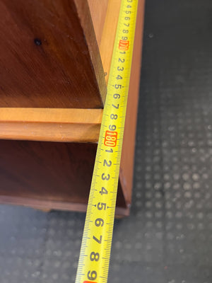 Rustic Oak & Mahogany Sideboard Cabinet with Shelves and Drawers