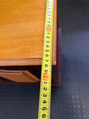 Rustic Oak & Mahogany Sideboard Cabinet with Shelves and Drawers
