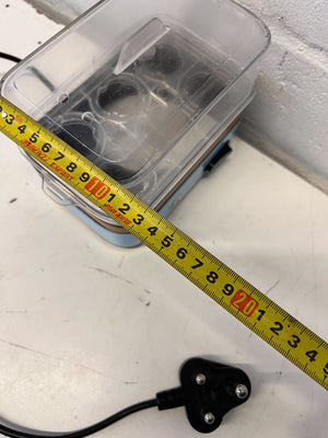 Stylish Blue Electric Egg Cooker with Transparent Lid β Minor Wear