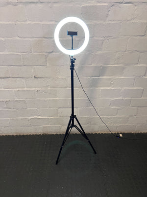 π Adjustable Black Ring Light with Tripod Stand β Like New!