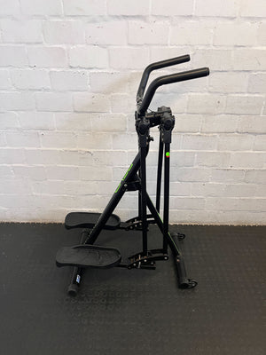 Compact Black Exercise Stepper with Handlebars - Great Condition