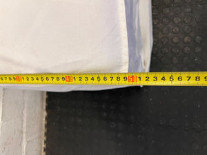 Elegant White Fabric Dining Chair with Minor Wear