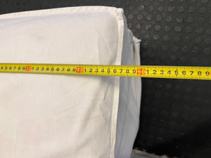 Elegant White Fabric Dining Chair with Minor Wear