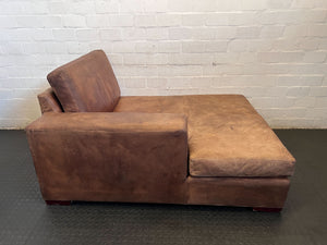 Stylish Brown Chaise Lounge - Ultimate Relaxation Piece - Minor Wear - REDUCED