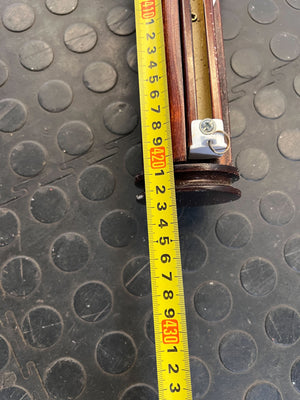 Sleek Wooden and Metal Wall-Mounted Railing