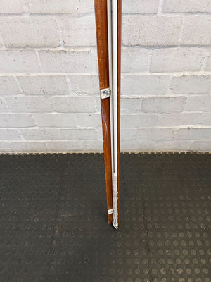 Sleek Wooden and Metal Wall-Mounted Railing