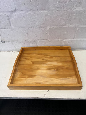 Rustic Wooden Serving Tray with Handles ✨ - 2ndhandwarehouse.com