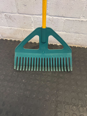 Vibrant Yellow & Teal Garden Rake - Ready for Your Green Space - 2ndhandwarehouse.com