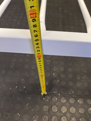 Charming White Metal Single Bed Frame with Heart Design