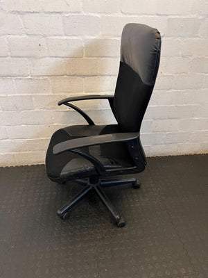 Pre-Loved Black High-Back Office Chair - Hydraulics Dos Not Work